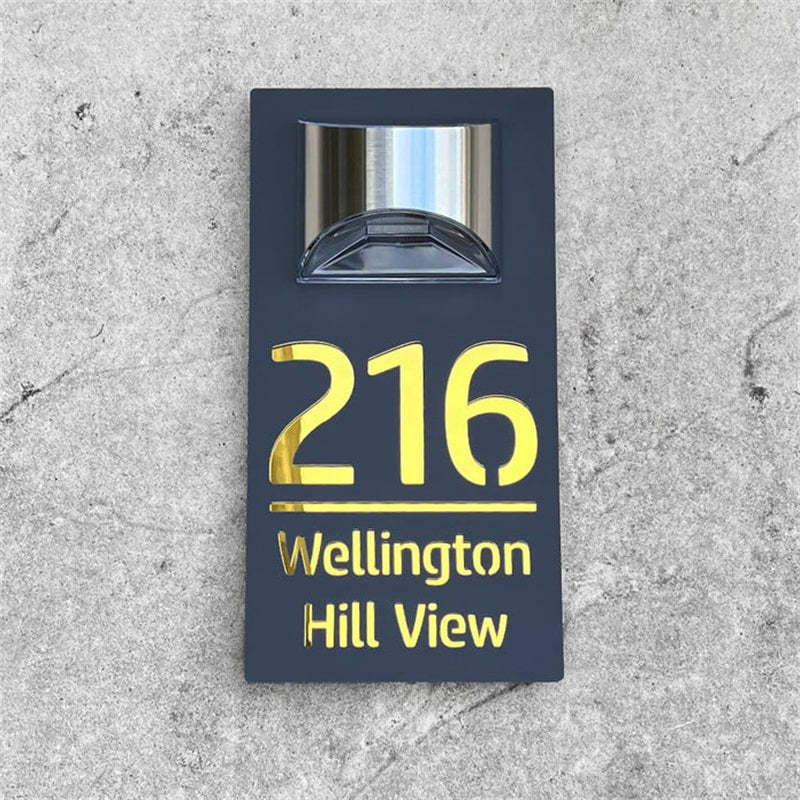 Personalized Solar Light Laser Cutting House Plate-ilovevango
