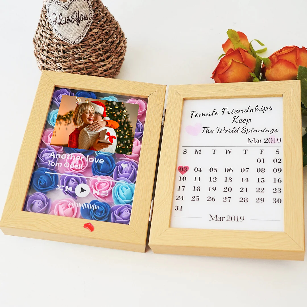 New Custom Music Flowers Frame with Anniversary-ilovevango