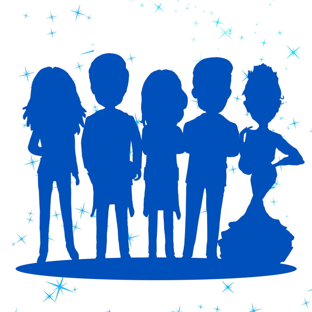 Fully Customizable 5 People Custom Bobblehead