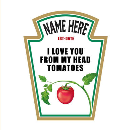 I love You From Head to Toe Fun Confession Ketchup Customized Name Date Hoodie-ilovevango
