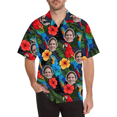 Design Your Own Hawaiian Shirt with Face Australia Flower Pineapple Aloha Shirt Birthday Vacation Party Gift-ilovevango