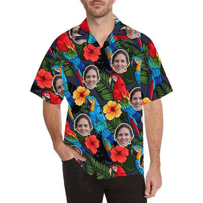 Design Your Own Hawaiian Shirt with Face Australia Flower Pineapple Aloha Shirt Birthday Vacation Party Gift-ilovevango