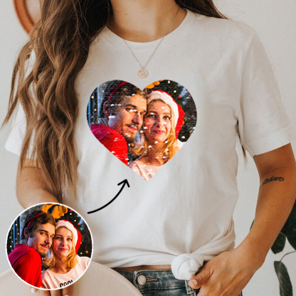 Custom Photo DIY Heart Sequin Hoodie-🎅Christmas Gifts For Families & Couples