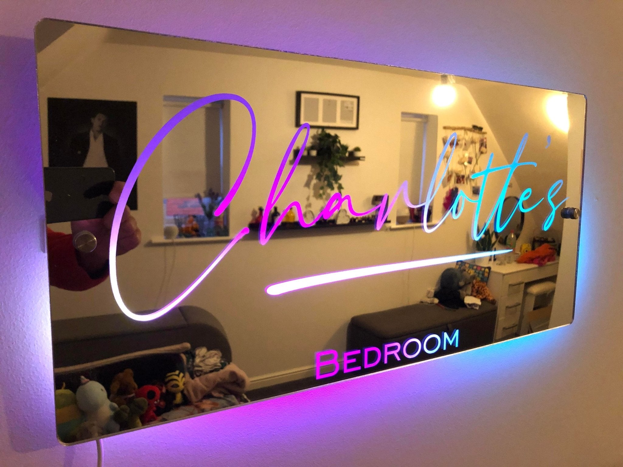 🎄Hot Sale🎄Personalised Name Mirror - Light Up Mirror(Buy 2 Get Free Shipping)