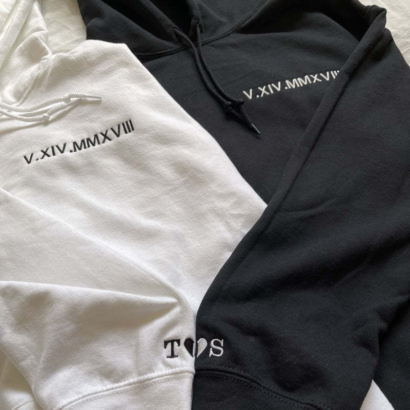 Custom Embroidered Roman Numeral Custom Roman numeral sweatshirt