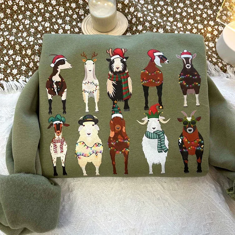 Custom Farm Animal Christmas Sweatshirt – Perfect Holiday Gift for Farm Animal Lovers