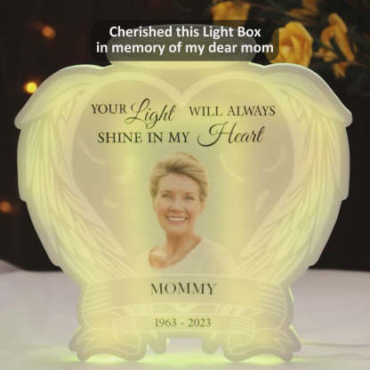 Custom Photo Always Shine In My Heart - Loving, Memorial Gift For Family, Siblings, Friends - Personalized Custom Shaped Photo Light Box-ilovevango