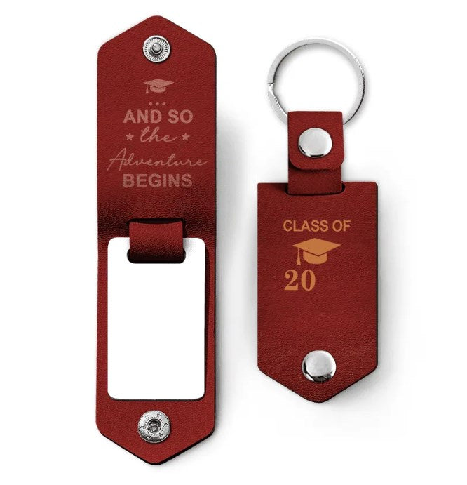 Custom Photo And So The Adventure Begins - Graduation Gift - Personali
