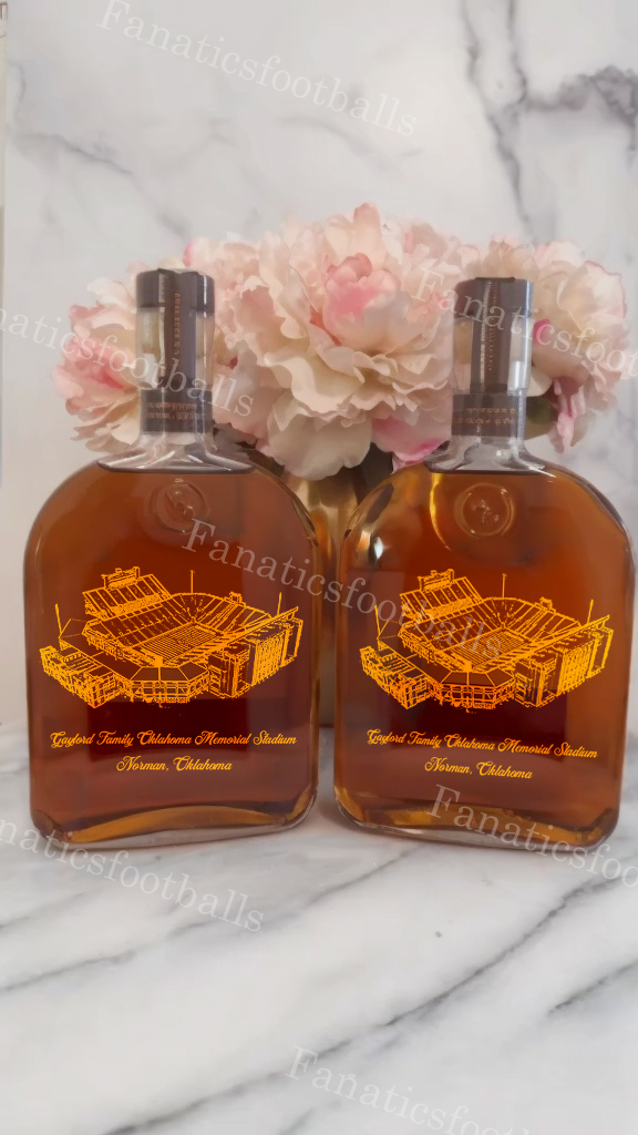 Gaylord Family Oklahoma Memorial Stadium Whiskey Bottles-Gifts For Sports Lovers