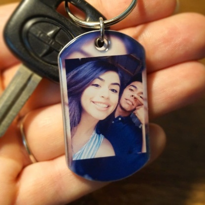 Personalized Boyfriend Keychain – Anniversary Gift, Custom Photo Key Chain, Unique Gift For Him
