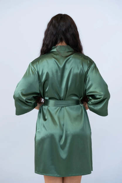 Customized Embroidered Pajamas Satin Robe-Gift For Mom And Wife