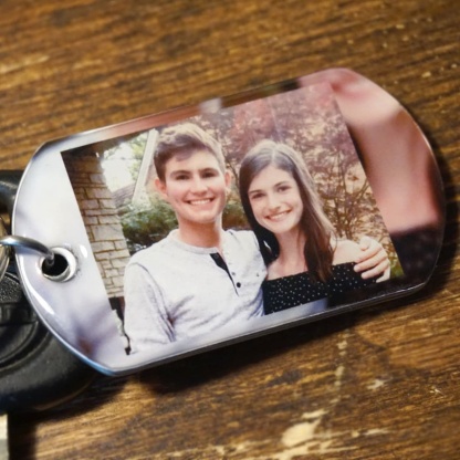 Personalized Boyfriend Keychain – Anniversary Gift, Custom Photo Key Chain, Unique Gift For Him