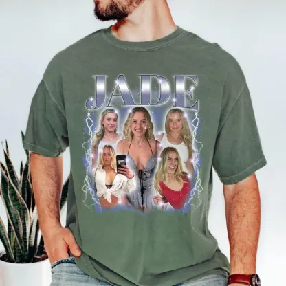 Custom Photo Vintage Graphic 90s T-shirt, Custom Bootleg Rap Tee