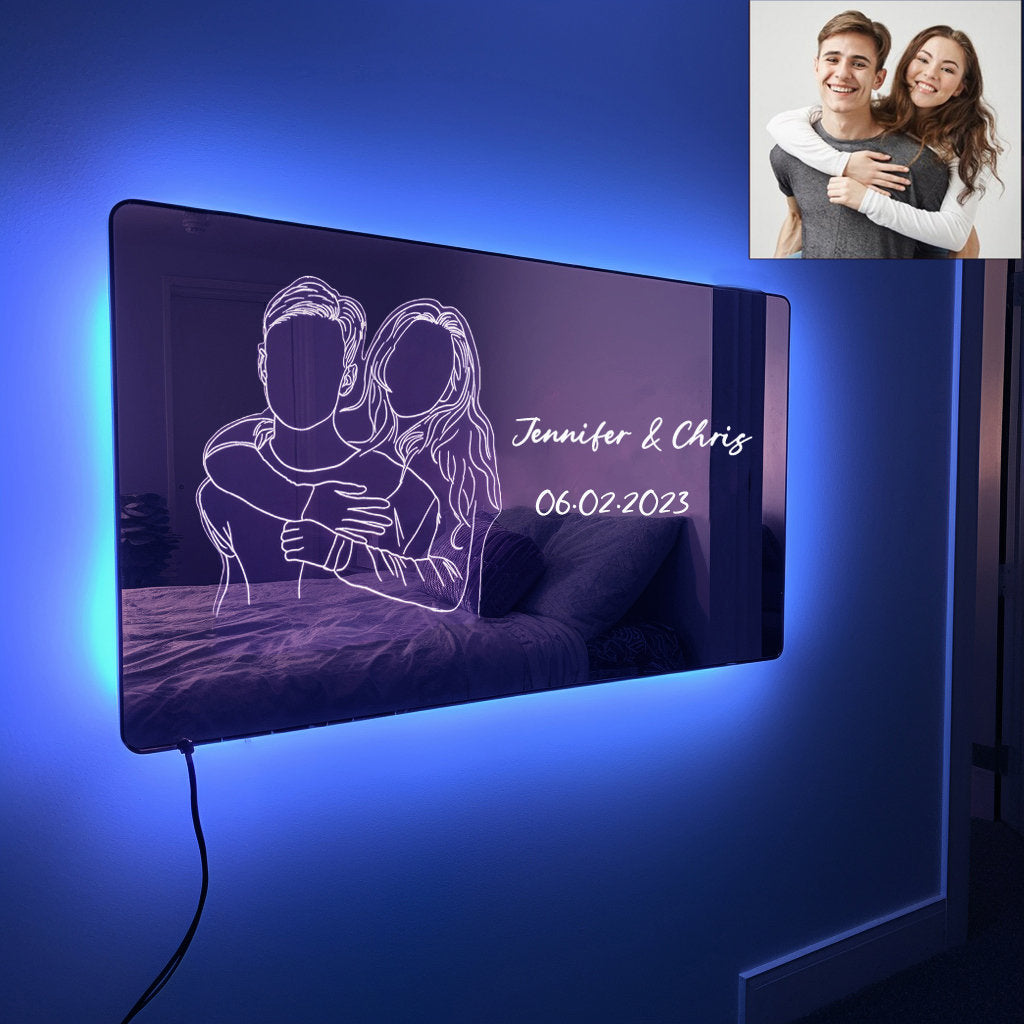 🔥Hot Sale🔥Personalized Photo &Name Mirror - Christmas Gift For Lover