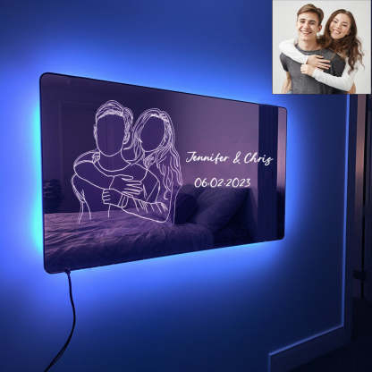 🔥Hot Sale🔥Personalized Photo &Name Mirror - Christmas Gift For Lover
