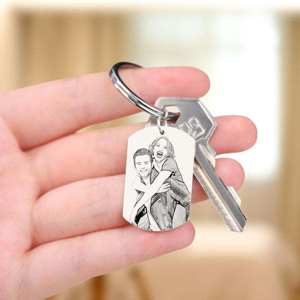 Custom Metal Keychain Valentines Gifts Birthday Gifts-ilovevango