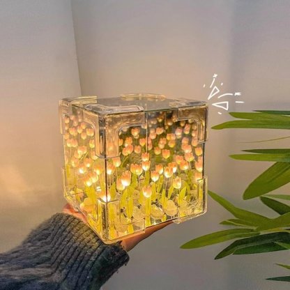 DIY Tulips Mirror Tube Table Decor Gift Idea