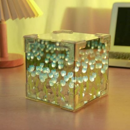 DIY Tulips Mirror Tube Table Decor Gift Idea