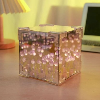 DIY Tulips Mirror Tube Table Decor Gift Idea