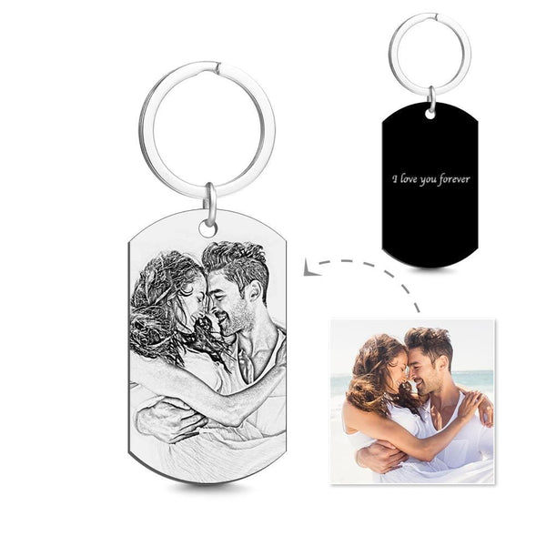 Custom Metal Keychain Valentines Gifts Birthday Gifts-ilovevango