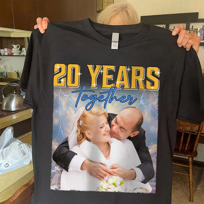 Custom Photo And Year Together For Wedding Anniversary T-Shirt