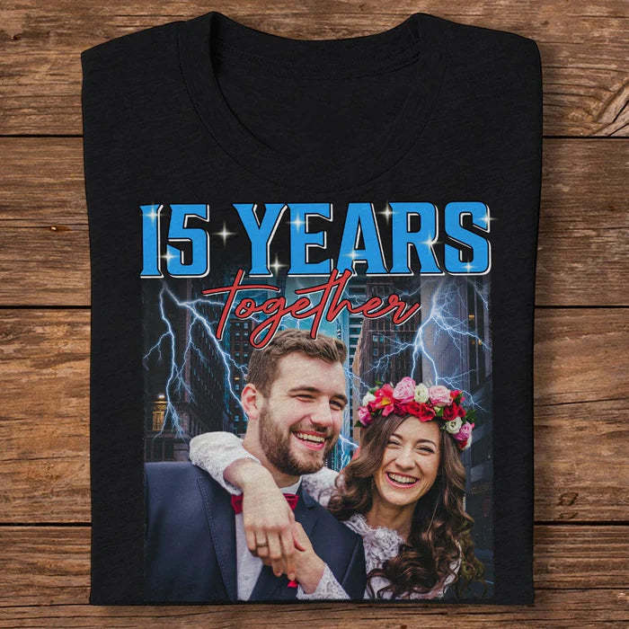 Custom Photo And Year Together For Wedding Anniversary T-Shirt