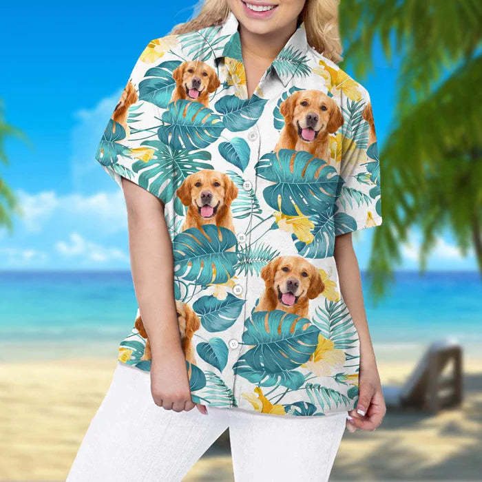 Personalized Dog Photo Hawaii Shirt Gifts For Dog Mum