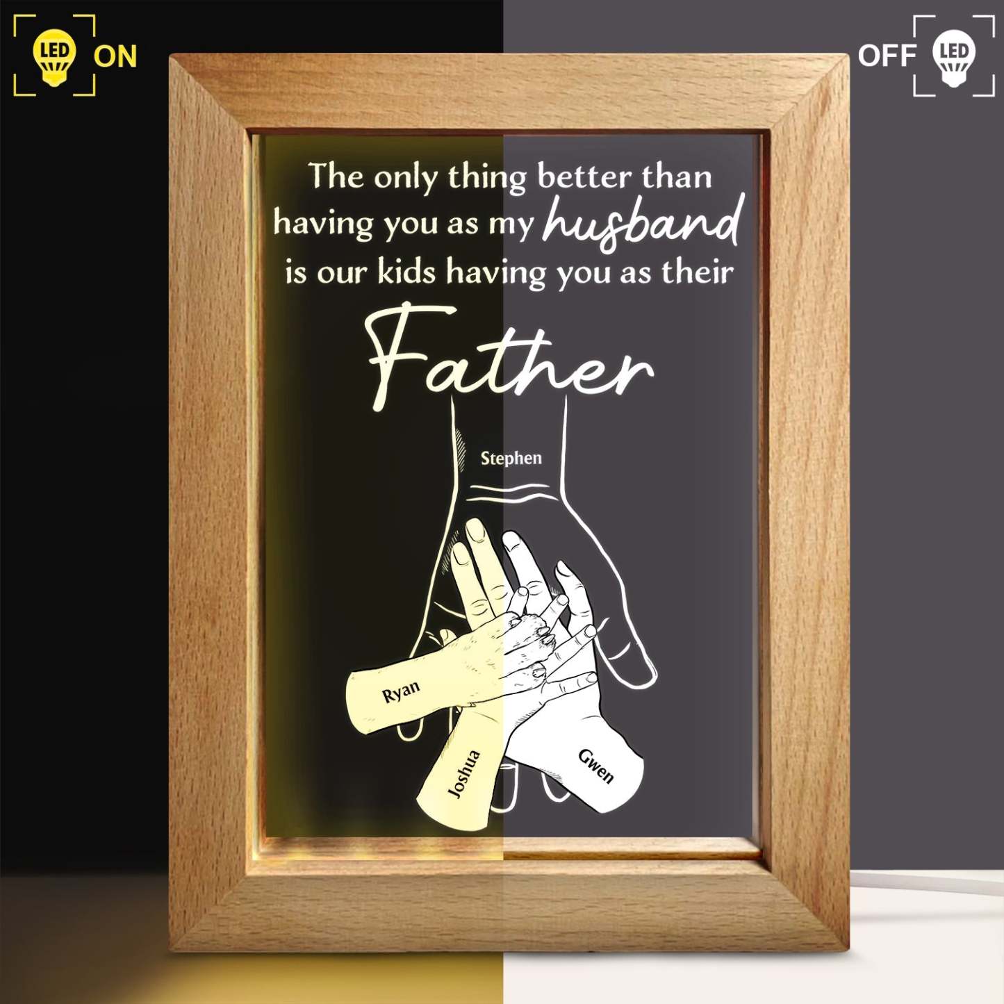 Having You As A Husband - Personalized Frame Lamp