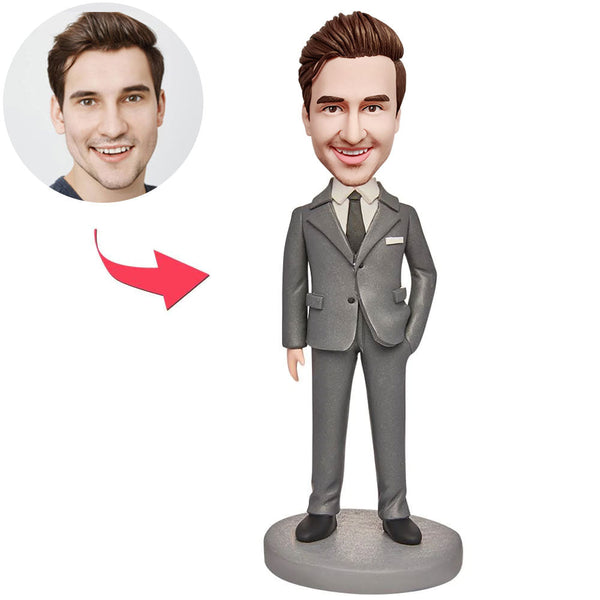 Custom Bobblehead Personalized Bobblehead Boss With Hand In Pocket-ilovevango