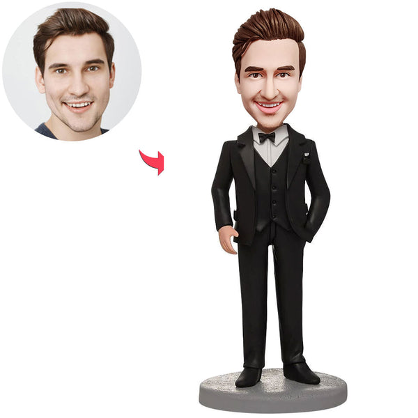 Custom Bobblehead Personalized Bobblehead Handsome Boss-ilovevango