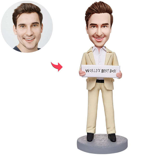 Custom Bobblehead Personalized Bobblehead World Super Boss-ilovevango