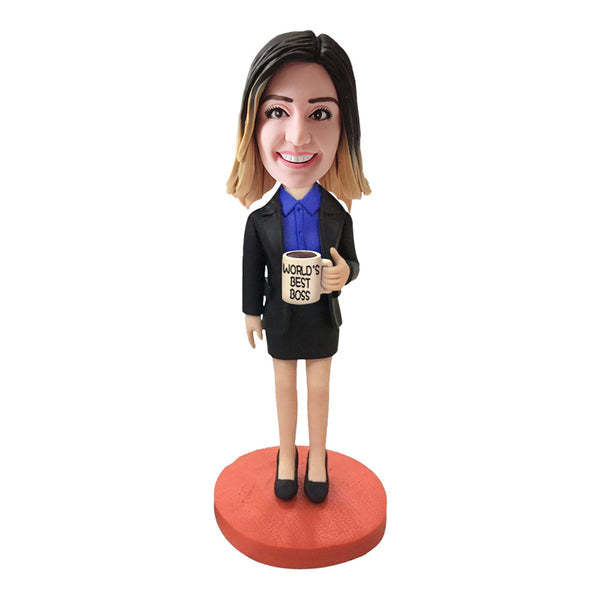 Custom Bobblehead Personalized Bobblehead World Super Boss Businessman-ilovevango