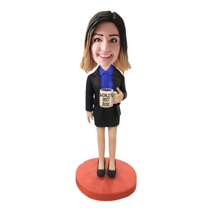 Custom Bobblehead Personalized Bobblehead World Super Boss Businessman-ilovevango