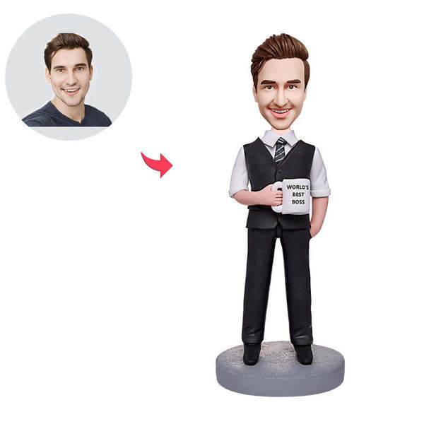 Custom Bobblehead Personalized Bobblehead World Perfect Boss Super Businessman-ilovevango