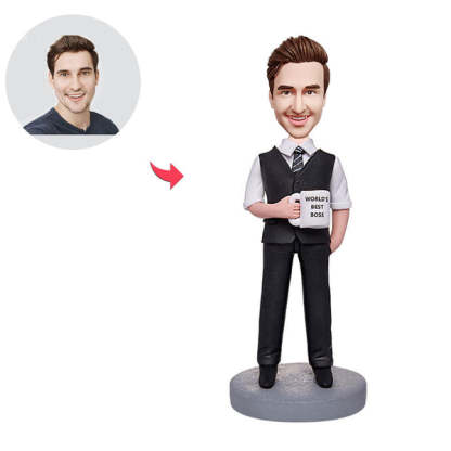 Custom Bobblehead Personalized Bobblehead World Perfect Boss Super Businessman-ilovevango