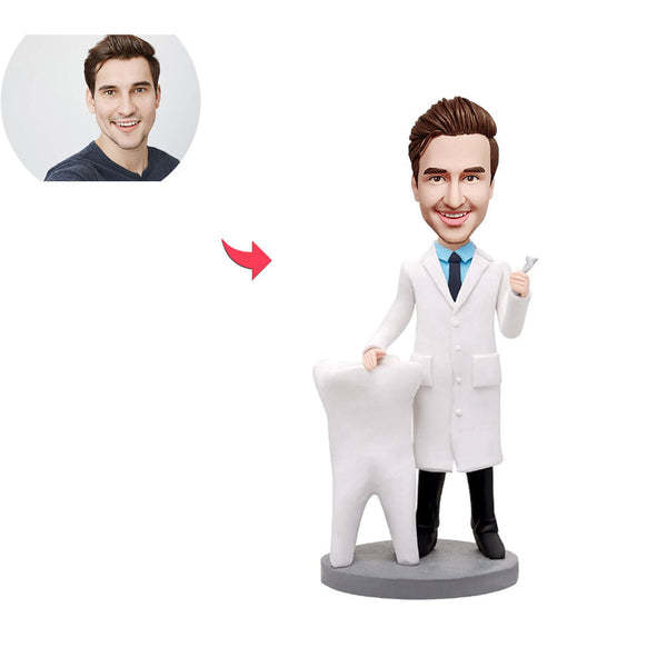 Custom Bobblehead Personalized Bobblehead Dentist Male-ilovevango
