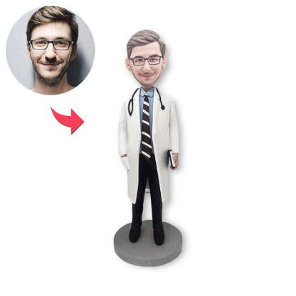 Custom Bobblehead Doctor With Stethoscope-ilovevango