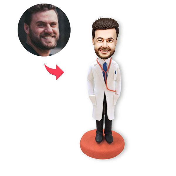 Custom Bobblehead Personalized Bobblehead Doctor With Stethoscope Doctor Gifts-ilovevango