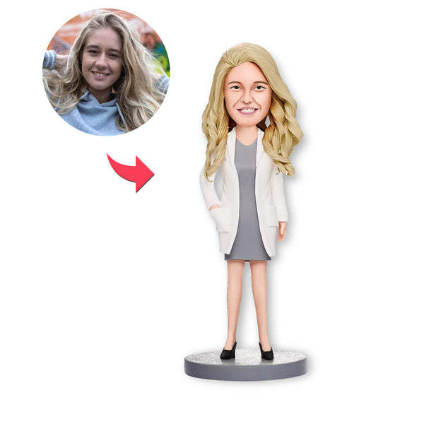 Custom Bobblehead Personalized Bobblehead Fashion Famale Doctor-ilovevango