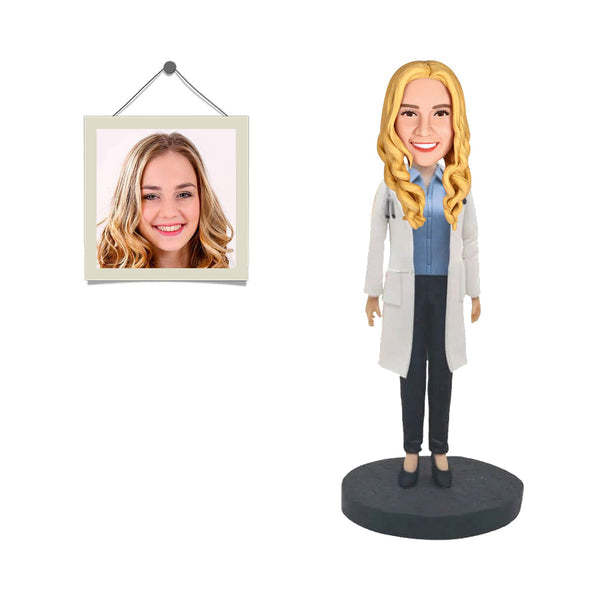 Custom Bobblehead Personalized Bobblehead Female Doctor Unique Gifts-ilovevango