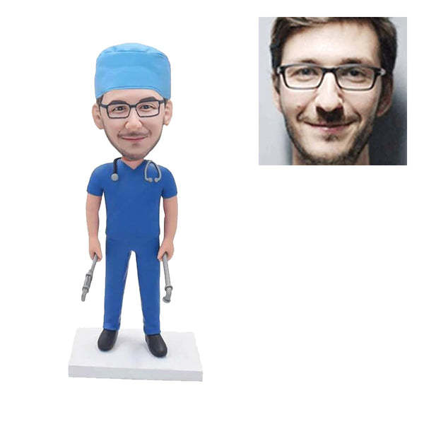 Custom Bobblehead Personalized Bobblehead Male Doctor-ilovevango