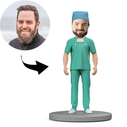 Custom Bobblehead Personalized Bobblehead Handsome Surgeon Doctor-ilovevango