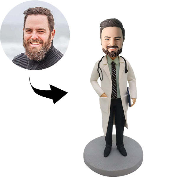 Custom Bobblehead Personalized Bobblehead Handsome Doctor-ilovevango