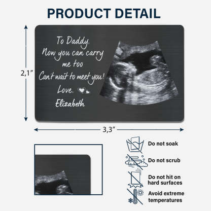 Custom Photo Now You Can Carry Me Too - Gift For Dad, Father, New Parents - Personalized Aluminum Wallet Card-ilovevango