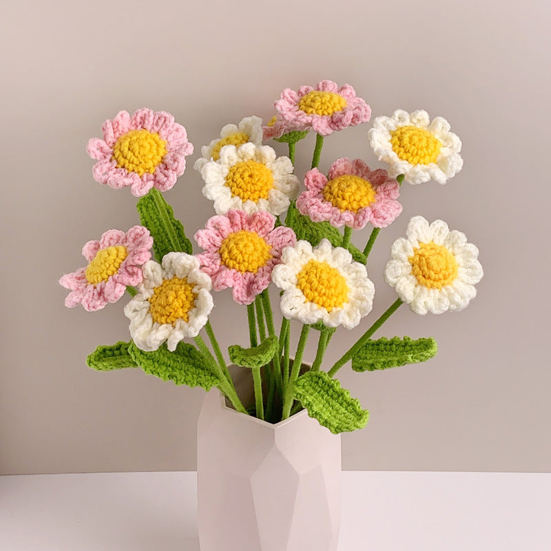 Mother's Day Gift Little Daisy Crochet Flower Handmade Knitted Flower Gift For Lover-ilovevango