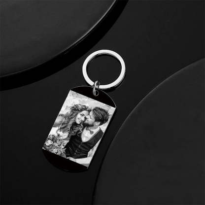 Personalized Keychain Photo Calendar Keychain Tag Keyring Gift For Couples-ilovevango