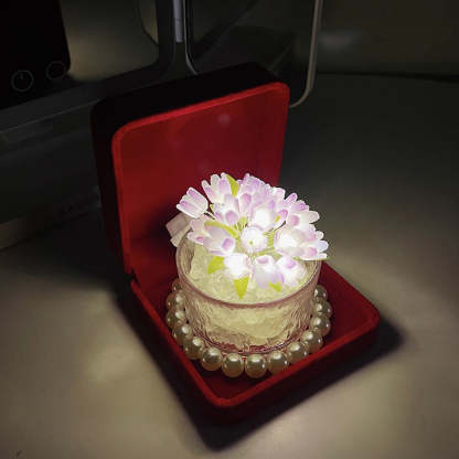 DIY Tulip Potted Night Light Creative Birthday Gifts For Girlfriend