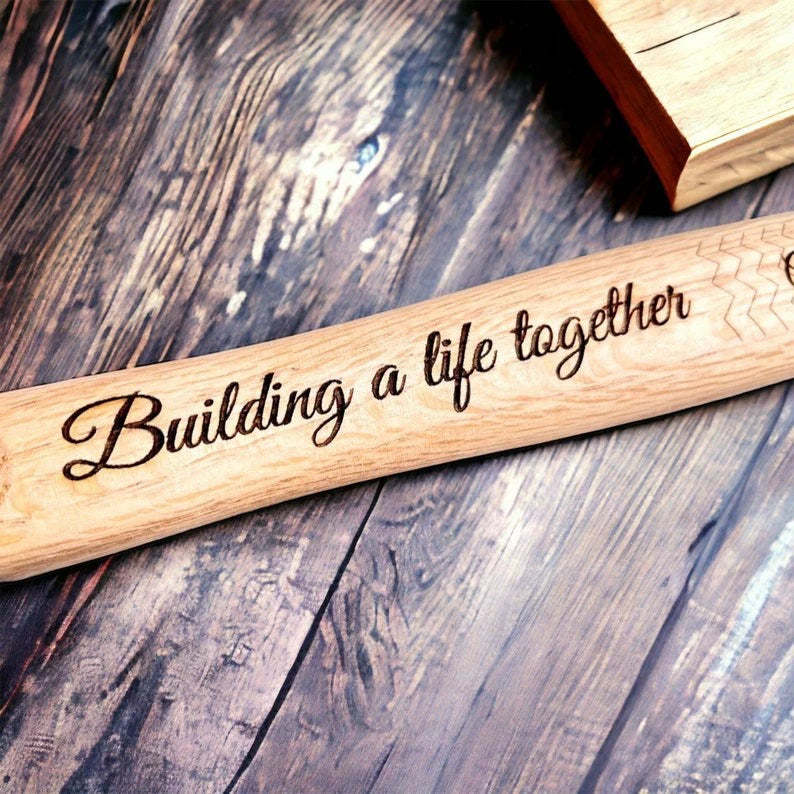 The Best Papa Ever - Family Personalized Custom Tape Measure/Hammer Set - Gifts to Father