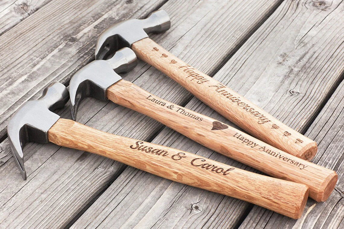 The Best Papa Ever - Family Personalized Custom Tape Measure/Hammer Set - Gifts to Father