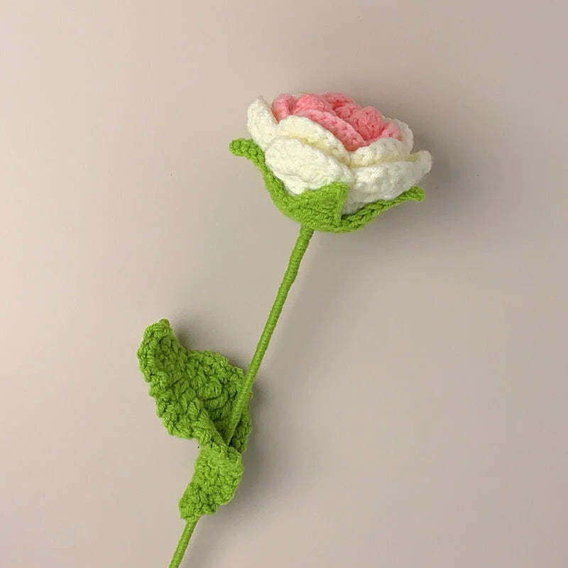 Mother's Day Gift Roses Crochet Flower Handmade Knitted Flower Gift For Lover-ilovevango